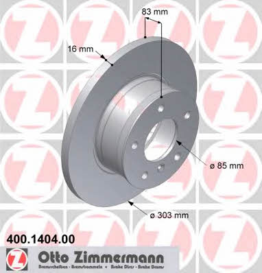 Otto Zimmermann 400.1404.00 Brake disc 400140400