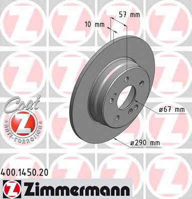 Otto Zimmermann 400.1450.20 Brake disc 400145020