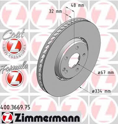 Otto Zimmermann 400.3669.75 Brake disc 400366975