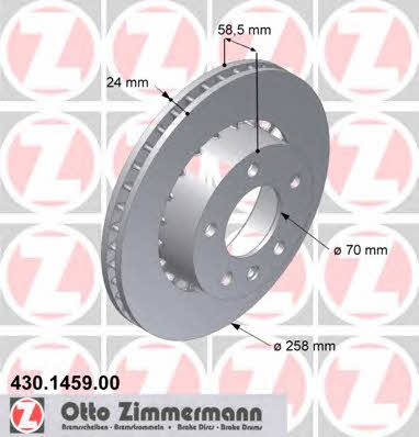 Otto Zimmermann 430.1459.00 Brake disc 430145900