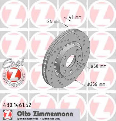 Otto Zimmermann 430.1461.52 Brake disc 430146152