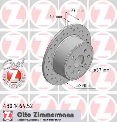 Otto Zimmermann 430.1464.52 Brake disc 430146452