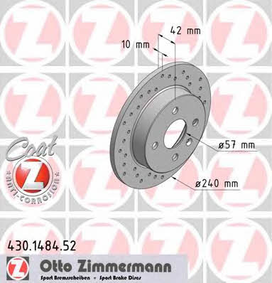 Otto Zimmermann 430.1484.52 Brake disc 430148452