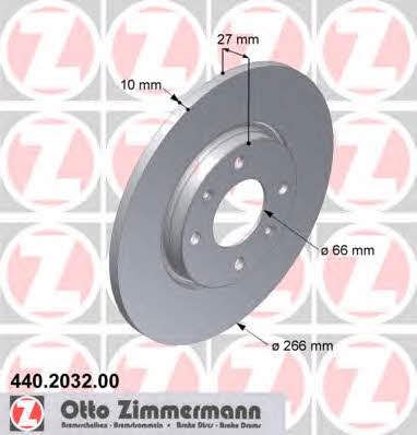 Otto Zimmermann 440.2032.00 Brake disc 440203200