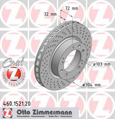 Otto Zimmermann 460.1521.20 Brake disc 460152120