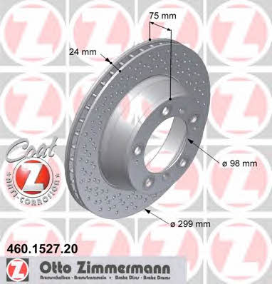 Otto Zimmermann 460.1527.20 Brake disc 460152720