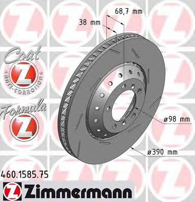 Otto Zimmermann 460.1585.75 Brake disc 460158575