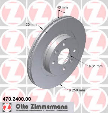 Otto Zimmermann 470.2400.00 Brake disc 470240000