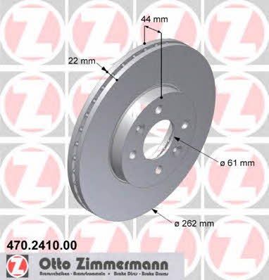 Otto Zimmermann 470.2410.00 Brake disc 470241000
