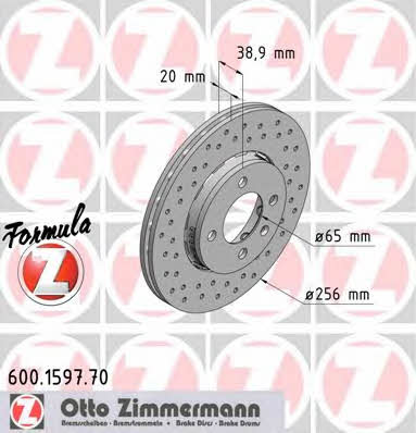 Otto Zimmermann 600.1597.70 Front brake disc ventilated 600159770