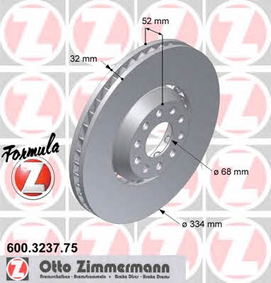 Otto Zimmermann 600.3237.75 Brake disc 600323775