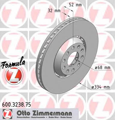 Otto Zimmermann 600.3238.75 Brake disc 600323875