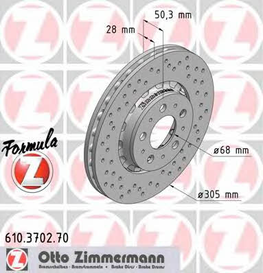 Otto Zimmermann 610.3702.70 Brake disc 610370270