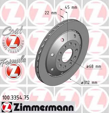 Otto Zimmermann 100.3354.75 Brake disc 100335475