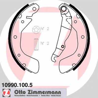 Otto Zimmermann 10990.100.5 Brake shoe set 109901005