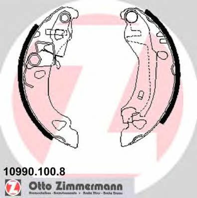 Otto Zimmermann 10990.100.8 Brake shoe set 109901008