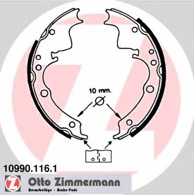 Otto Zimmermann 10990.116.1 Brake shoe set 109901161