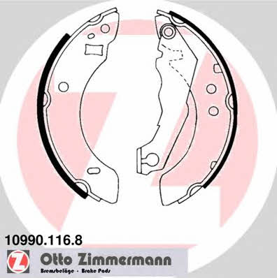 Otto Zimmermann 10990.116.8 Brake shoe set 109901168