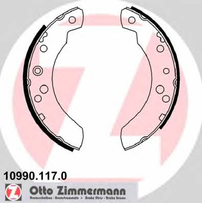 Otto Zimmermann 10990.117.0 Brake shoe set 109901170