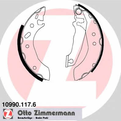 Otto Zimmermann 10990.117.6 Brake shoe set 109901176