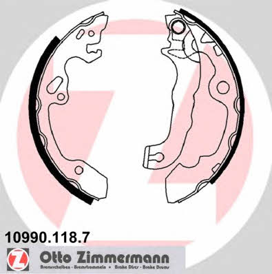 Otto Zimmermann 10990.118.7 Brake shoe set 109901187