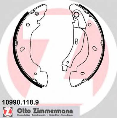 Otto Zimmermann 10990.118.9 Brake shoe set 109901189