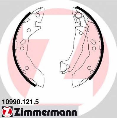 Otto Zimmermann 10990.121.5 Brake shoe set 109901215