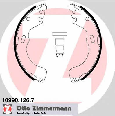 Otto Zimmermann 10990.126.7 Brake shoe set 109901267