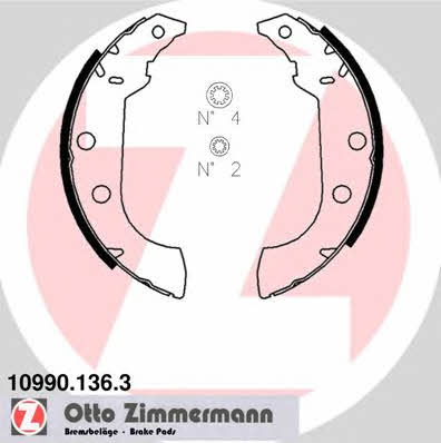 Otto Zimmermann 10990.136.3 Brake shoe set 109901363