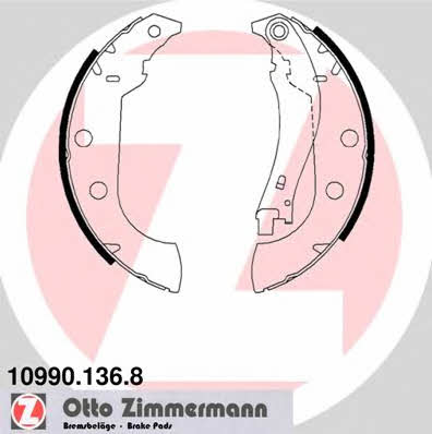 Otto Zimmermann 10990.136.8 Brake shoe set 109901368