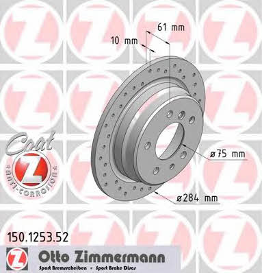 Otto Zimmermann 150.1253.52 Brake disc 150125352