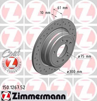 Otto Zimmermann 150.1267.52 Brake disc 150126752