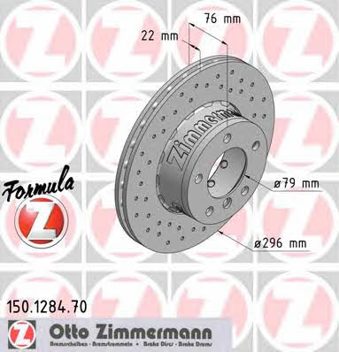 Otto Zimmermann 150.1284.70 Brake disc 150128470