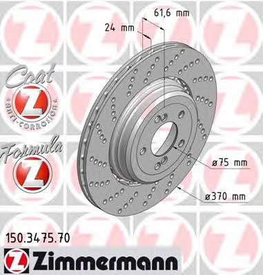 Otto Zimmermann 150.3475.70 Brake disc 150347570