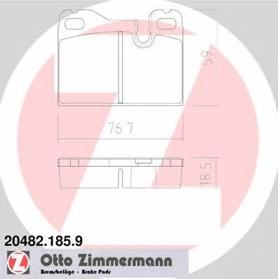 Otto Zimmermann 20482.185.9 Brake Pad Set, disc brake 204821859