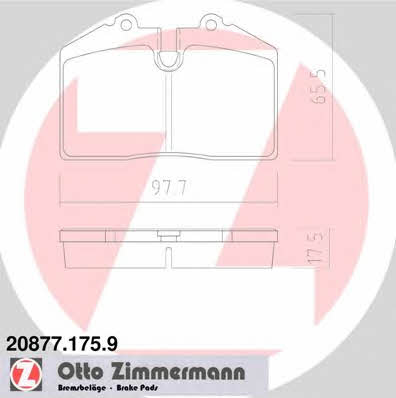 Otto Zimmermann 20877.175.9 Brake Pad Set, disc brake 208771759