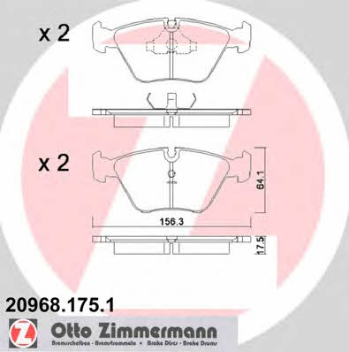 Otto Zimmermann 20968.175.1 Brake Pad Set, disc brake 209681751