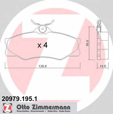 Otto Zimmermann 20979.195.1 Brake Pad Set, disc brake 209791951