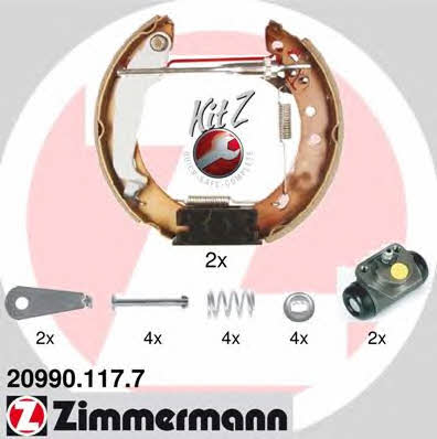 Otto Zimmermann 20990.117.7 Brake shoe set 209901177