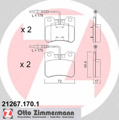 Otto Zimmermann 21267.170.1 Brake Pad Set, disc brake 212671701
