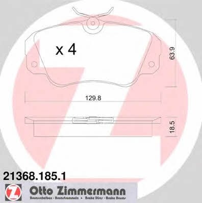 Otto Zimmermann 21368.185.1 Brake Pad Set, disc brake 213681851