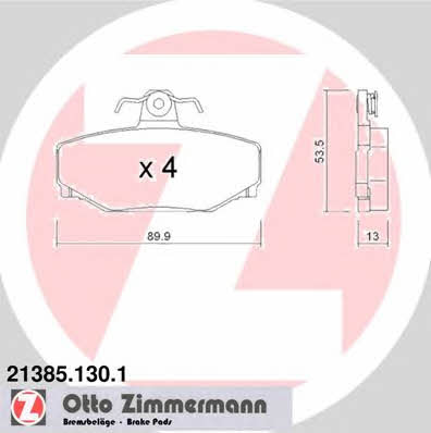 Otto Zimmermann 21385.130.1 Brake Pad Set, disc brake 213851301