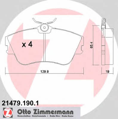 Otto Zimmermann 21479.190.1 Brake Pad Set, disc brake 214791901