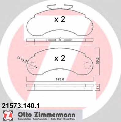 Otto Zimmermann 21573.140.1 Brake Pad Set, disc brake 215731401