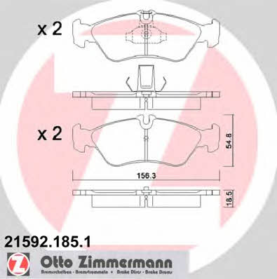 Otto Zimmermann 21592.185.1 Brake Pad Set, disc brake 215921851