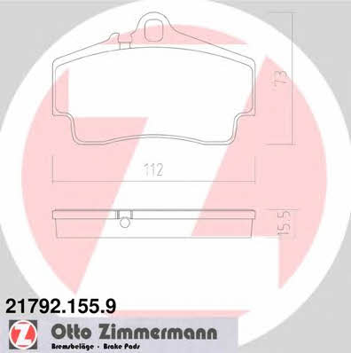 Otto Zimmermann 21792.155.9 Brake Pad Set, disc brake 217921559