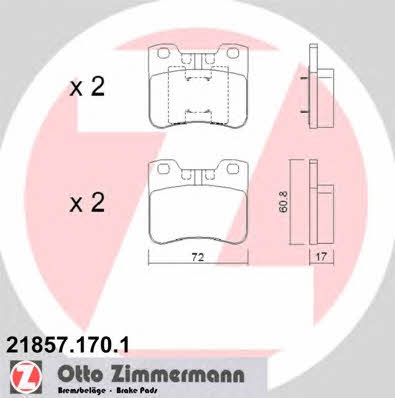 Otto Zimmermann 21857.170.1 Brake Pad Set, disc brake 218571701