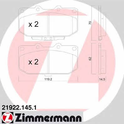 Otto Zimmermann 21922.145.1 Brake Pad Set, disc brake 219221451
