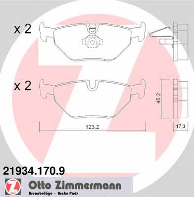 Otto Zimmermann 21934.170.9 Brake Pad Set, disc brake 219341709