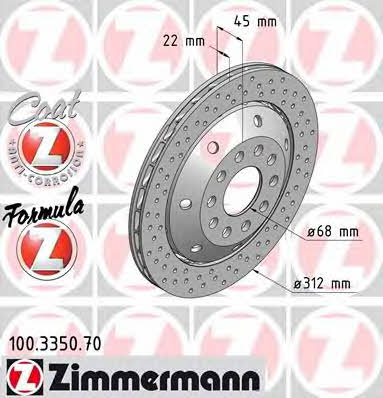 Otto Zimmermann 100.3350.70 Brake disc 100335070